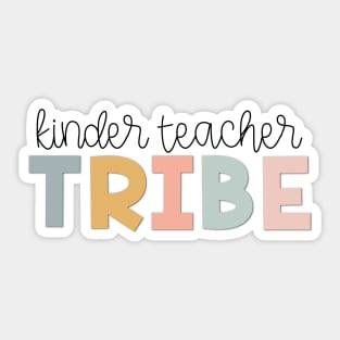 Kinder Teacher Tribe Muted Pastels Sticker